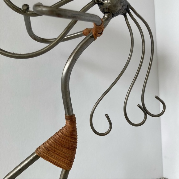 Metal Rattan MCM Candle Holders Band Horn Jazz Wire Art Sturdy Musical Decor - Picture 6 of 12